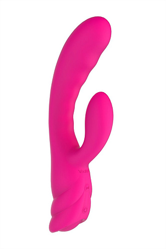 Розовый вибратор с клиторальным стимулятором Nalone PureX2 CS-B027-2 (20,7 см)