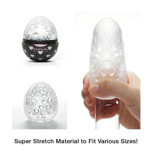 Мастурбатор-яйцо чёрного цвета Tenga LOVERS EGG-001L