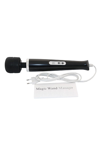 Чёрный проводной вибромассажёр Hitachi Magic Wand 0713-3