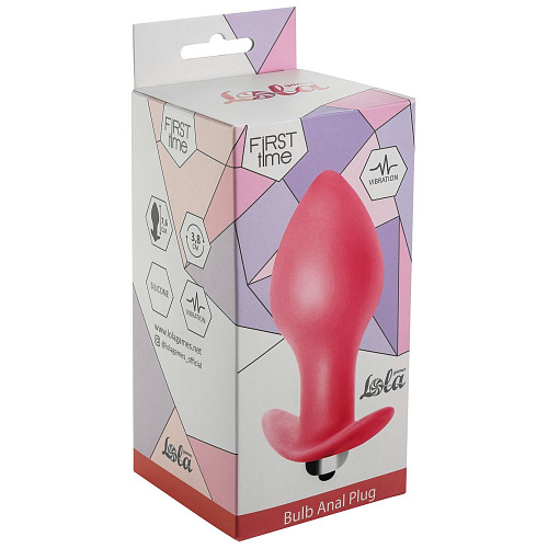 Розовая анальная вибропробка Lola toys Bulb Anal Plug 5006-01lola (10 см)