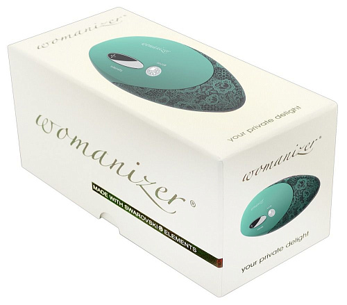 Зелёный вакуумный стимулятор клитора с двумя сменными насадками Womanizer W500 Pro 0584320