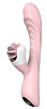 Розовый вибратор с клиторальным стимулятором «вертушка» Dream Toys LICKING SENSATION 21504