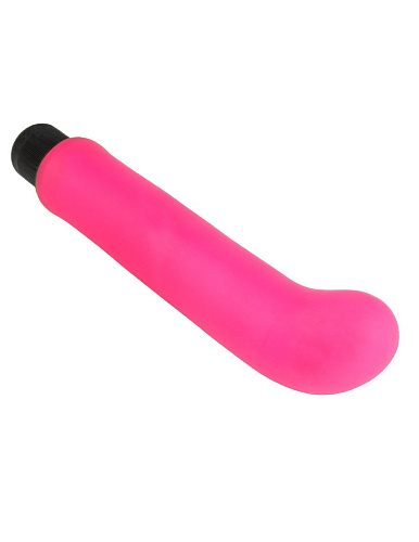 Ярко-розовый вибромассажер с загнутым кончиком Pipedream XL G-Spot Softees PD1407-11 (16,2 см)