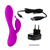 Лиловый вибромассажер со стимуляцией клитора Baile Philip BI-014225 (19,3 см)
