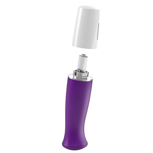 Фиолетовый мини-вибратор с тупым кончиком OVO D4 WHITE/PURPLE (14 см)