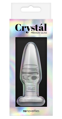 Стеклянная пробка NS Novelties Crystal Tapered Plug Small NSN-0706-11 (8,4 см)