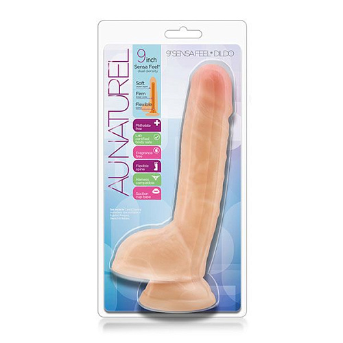 Телесный фаллоимитатор Blush Novelties 9 Inch Sensa Feel Dildo BL-74803 (22,8 см)