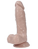 Реалистичный фаллоимитатор телесного цвета с мошонкой на присоске Real RS10027 (17 см)