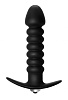 Чёрная анальная вибропробка Lola toys Twisted Anal Plug 5007-03lola (13 см)