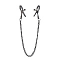 Чёрные зажимы на соски на цепочке Dream Toys BLAZE DELUXE NIPPLE CLAMPS 21643