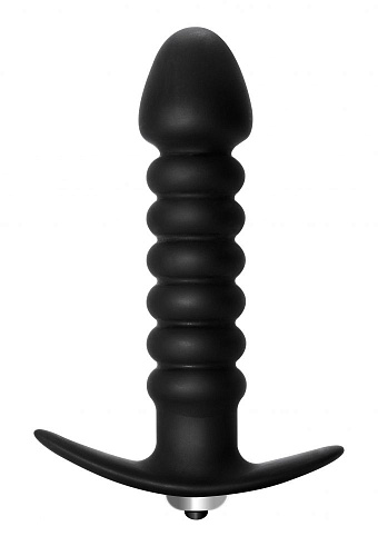 Чёрная анальная вибропробка Lola toys Twisted Anal Plug 5007-03lola (13 см)