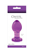 Стеклянная анальная пробка фиолетового цвета NS Novelties Crystal Medium NSN-0701-25 (7,6 см)