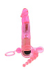 Набор розовых гелевых стимуляторов: вибратор, анальные шарики, кольцо Seven Creations 2K312SPR BCD GP