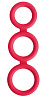 Красное тройное эрекционное кольцо NS Novelties Triad Cock Ring NSN-1116-86