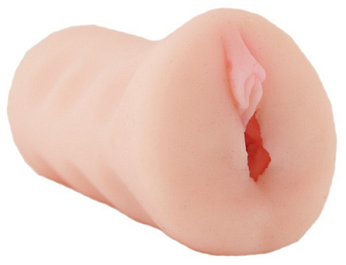 Мастурбатор-вагина телесного цвета с клитором-кнопочкой ToyFa 963012
