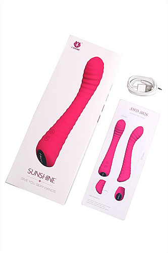 Розовый ребристый вибратор S-HANDE S-HANDE Sunshine SHD-026 (21,1 см)