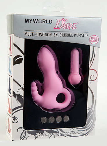 Розовый силиконовый мини-вибратор с 5 режимами вибрации MyWorld - DIVA 909243 (8,5 см)