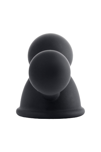 Чёрные виброприсоски-стимуляторы на соски ToyFa 889010