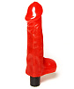Алый гелевый вибромассажёр Сумерки богов №26 322-26 BX DD (21 см)