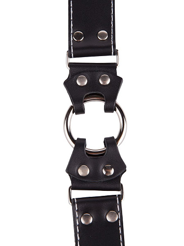 Кожаные ременные чёрные наручи Sitabella 3066-1