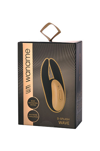 Чёрно-золотой клиторальный вибромассажёр WANAME Wave 482002
