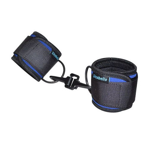 Сине-чёрные наручи из неопрена Sitabella 7054-5