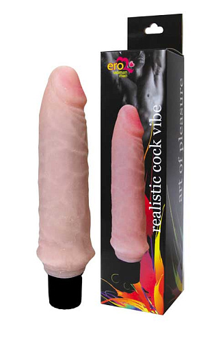 Вибратор телесного цвета Bior toys Realistic Cock Vibe EE-10056 (15,5 см)