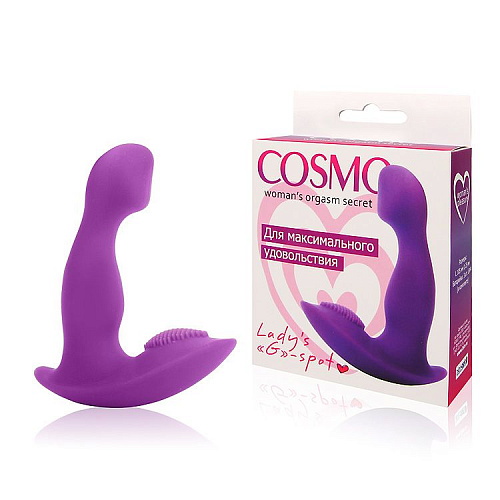 Фиолетовый G-вибромассажёр с шипиками на основании Bior toys CSM-23048 (10,5 см)