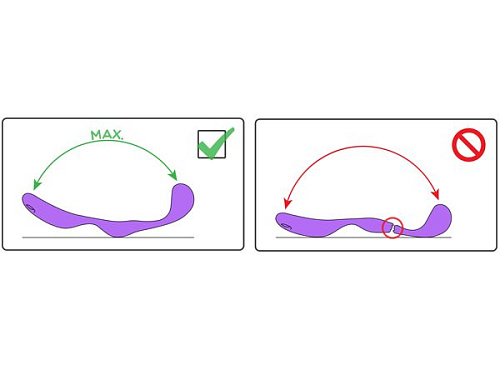 Двусторонний вибратор фиолетового цвета на эластичных ремешках Adrien Lastic Mr. Hook 10883