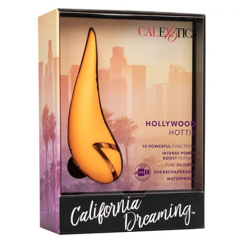 Оранжевый вибратор с имитацией движения языка California Exotic Novelties Hollywood Hottie SE-4349-10-3