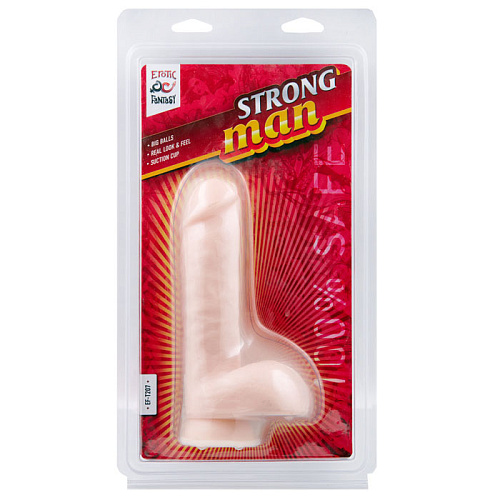 Реалистичный фаллоимитатор с мошонкой Erotic Fantasy Strong Man EF-T207 (16 см)