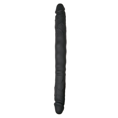 Чёрный двусторонний фаллоимитатор EDC Wholesale Double End Dildo ET081BLK (30 см)