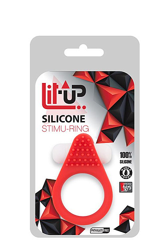 Красное эрекционное кольцо Dream Toys LIT-UP SILICONE STIMU RING 1 RED 21155