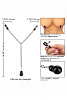 Зажимы для сосков с серебристой цепочкой и утяжелителем California Exotic Novelties Weighted Dual Tier Nipple Clamps SE-2593-01-2