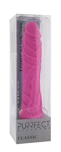 Розовый вибратор-реалистик Dream Toys PURRFECT SILICONE CLASSIC 8.5INCH PINK 20828 (21,5 см)