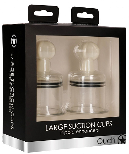 Прозрачная помпы для сосков Shots Media BV Suction Cup Large OU281TRA