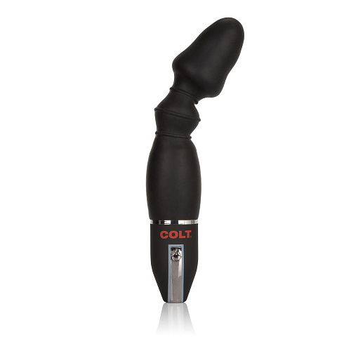 Чёрный рельефный вибромассажёр California Exotic Novelties COLT FLEXER SE-6908-03-2 (17 см)