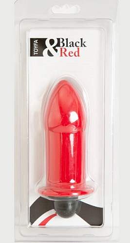 Красная водонепроницаемая вибровтулка ToyFa 901319-9 (12,5 см)