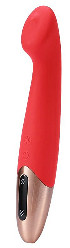 Красный вибромассажёр Viotec TETHYS 1812R1 (18 см)