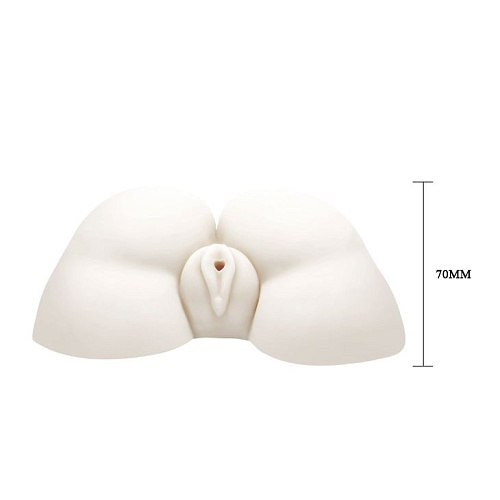 Телесные вагина и анус с вибрацией Baile Passion Lady BM-009173