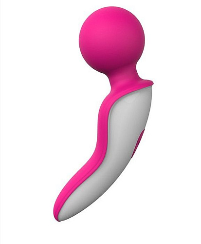 Розовый с белым мини-вибромассажёр S-HANDE Eve SHD-021