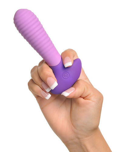 Сиреневый анальный вибратор с рёбрышками Pipedream Petite Tease-Her PD4936-12 (11,9 см)