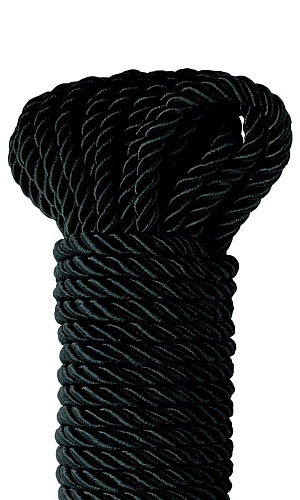 Черная веревка для фиксации Deluxe Silky Rope - 9,75 м. Pipedream PD3865-23