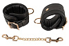 Чёрные наручи на карабинах Orion Leather Handcuffs 20306751001