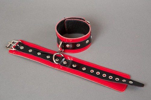 Поножи из красной лакированной кожи Подиум Р2531