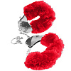 Меховые красные наручники Pipedream Original Furry Cuffs PD3804-15