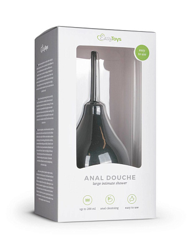 Чёрный большой анальный душ EDC Wholesale Black Anal Douche ET073BLK