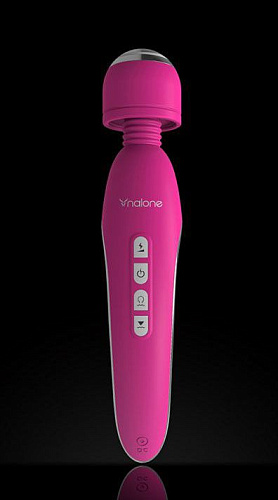 Вибратор ярко-розового цвета с электростимуляцией Nalone Electro VS-VR26 (21,5 см)