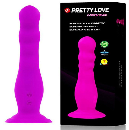 Перезаряжаемый лиловый анальный стимулятор Baile Moving BI-014172 (16 см)