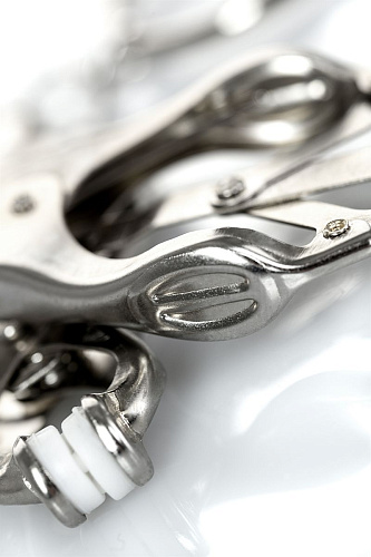 Серебристые зажимы для сосков ToyFa Theatre 705003